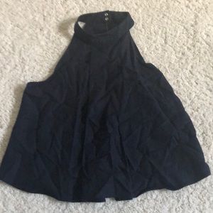 Navy halter tank top